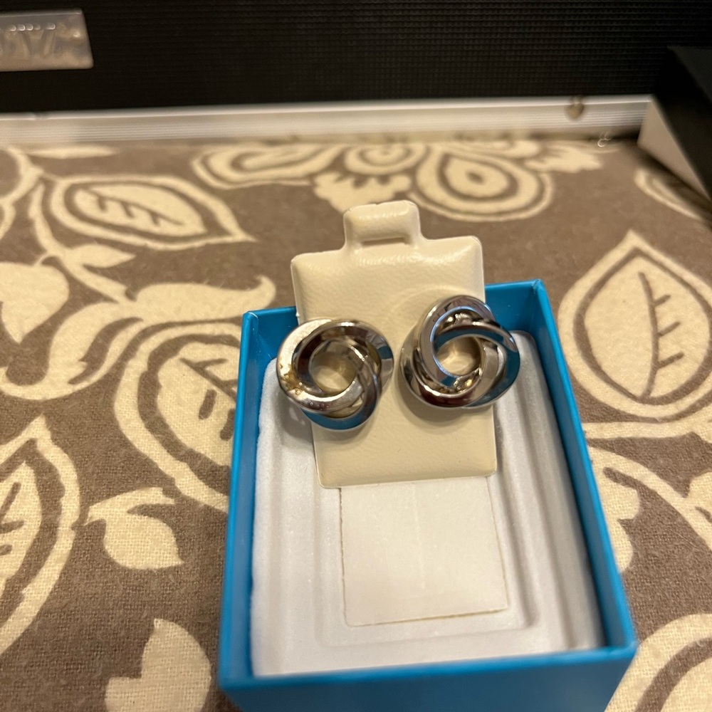 Elegant Sterling Silver Swirl Earrings